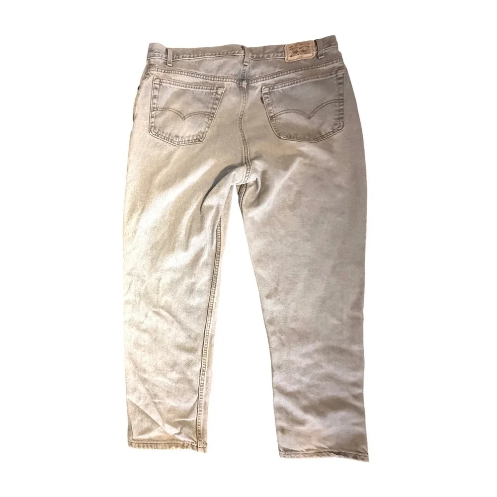 Levi's 540 Relaxed Fit Jeans Mens 42x30 Light Wash Brown Tab Vintage USA Made